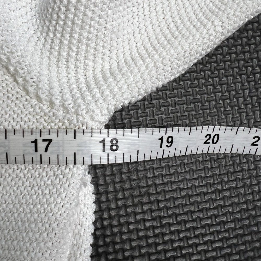 Manning Cartell White Knit Sweater Sm Asymmetric Fringe Avant Garde Minimalist - Picture 14 of 15